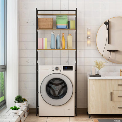 Over Washer and Dryer Storage Shelves for Washer Dryer Countertop, Laundry Room Storage Organizer, Over the Toilet Shelf Suit Washing Machine Width Within 25.59", Hold 50lbs 【Ship from US】