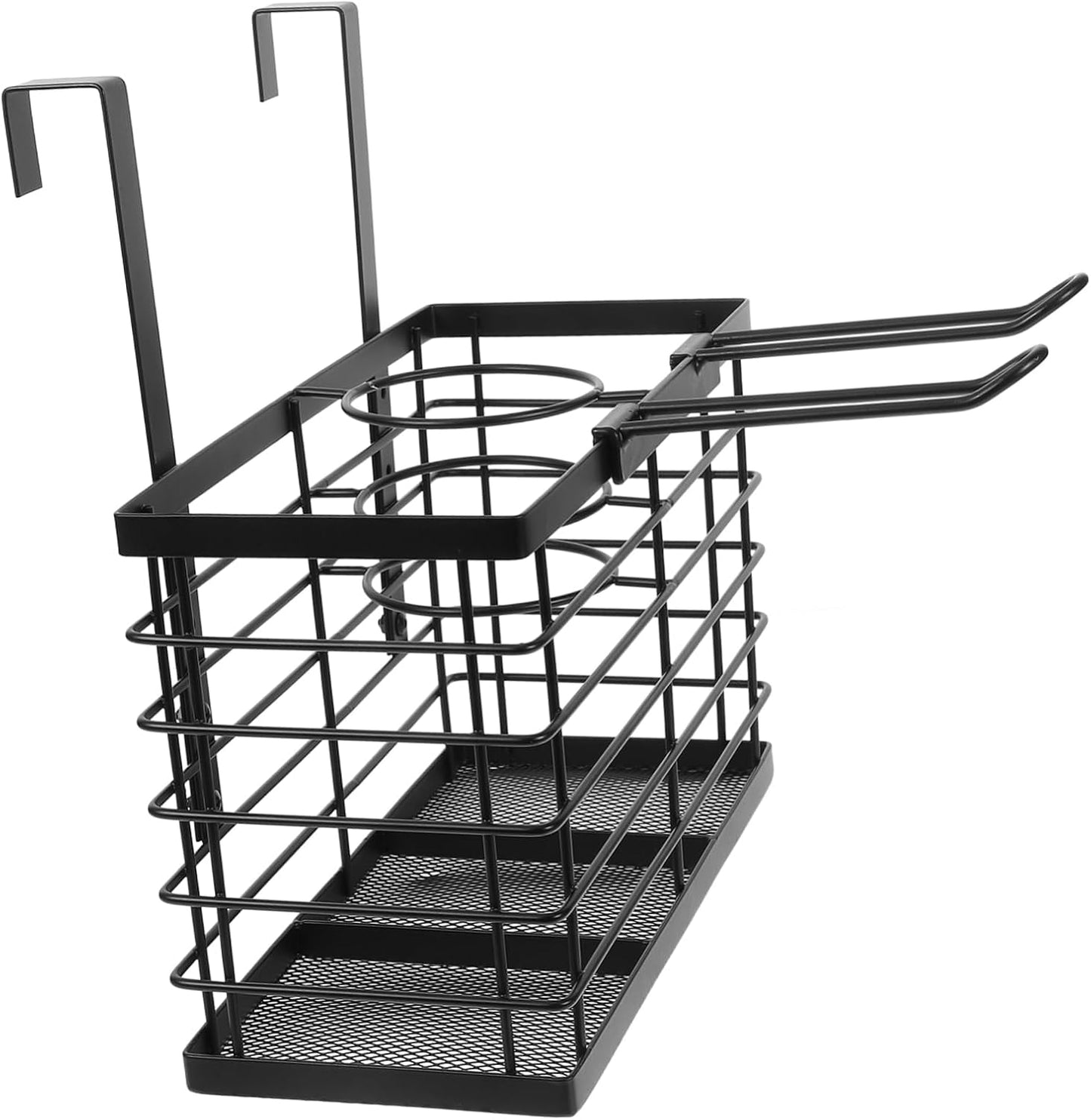 MAGICLULU Cabinet Door Organizer Hair Dryer Holder Hair Tool Holder Shelf Door Rear Rack