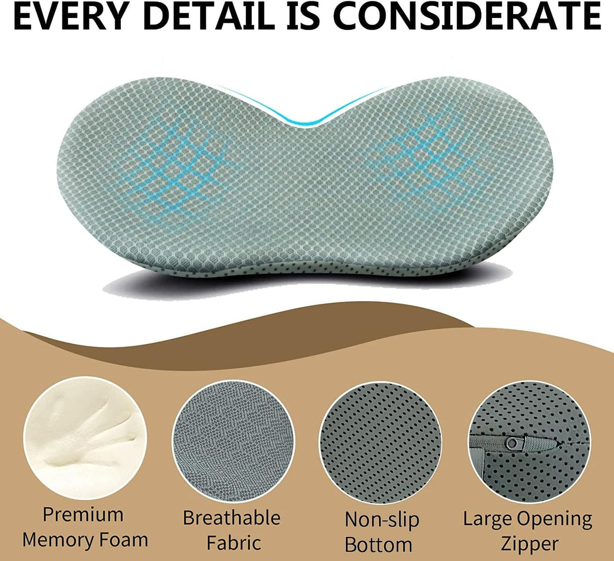 Livtribe Car Seat Cushion, Comfortable Wedge Seat Cushions for Long Driving