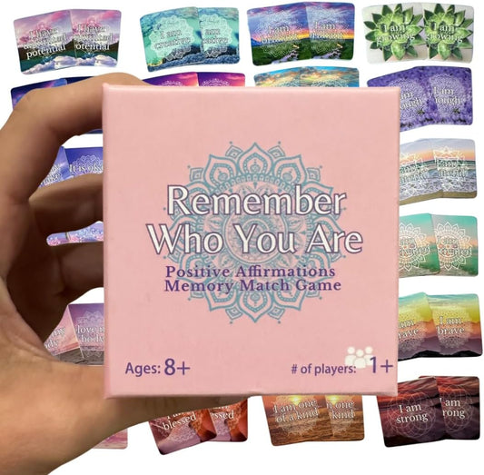Affirmation Memory Matching Card Game Remember Who You Are Classic Edition