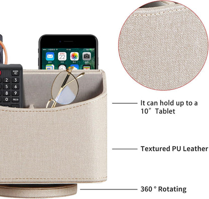 360° Rotatable Remote Control Holder,TV Remote Caddy for Nightstand Table