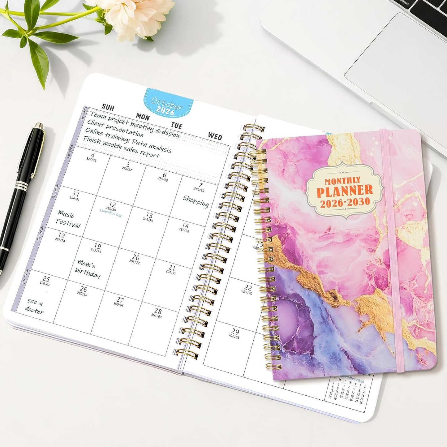 Undated Weekly Planner, A5 Personal Goals Journal Non Dated Weekly Planner to Do List Notebook with Goal Habit Tracker Organizer, Cute Undated Week Planners with Spiral Binding for Kids School Work
