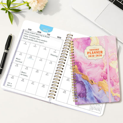 Undated Weekly Planner, A5 Personal Goals Journal Non Dated Weekly Planner to Do List Notebook with Goal Habit Tracker Organizer, Cute Undated Week Planners with Spiral Binding for Kids School Work