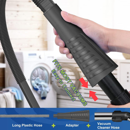 Sealegend 2 Pieces Dryer Vent Cleaner Kit Dryer Lint Vacuum Attachment Hose | Flexible Dryer Vent Vacuum Hose for Deep Cleaning/Lint Remover Kit with Guide Wire/Dryer Lint Trap Cleaner Ease of Use (Blue)