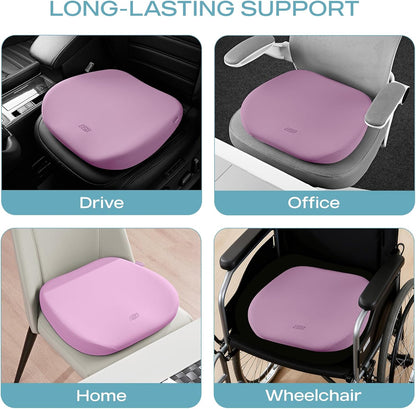 Skechers Seat Cushion Premium Gel & Memory Foam-Office Chair Cushion for Tailbone Pain Relief,Butt Pillow for Office Chair,Car seat Cushion,Long Sitting Office Workers,and Car Drivers,Black