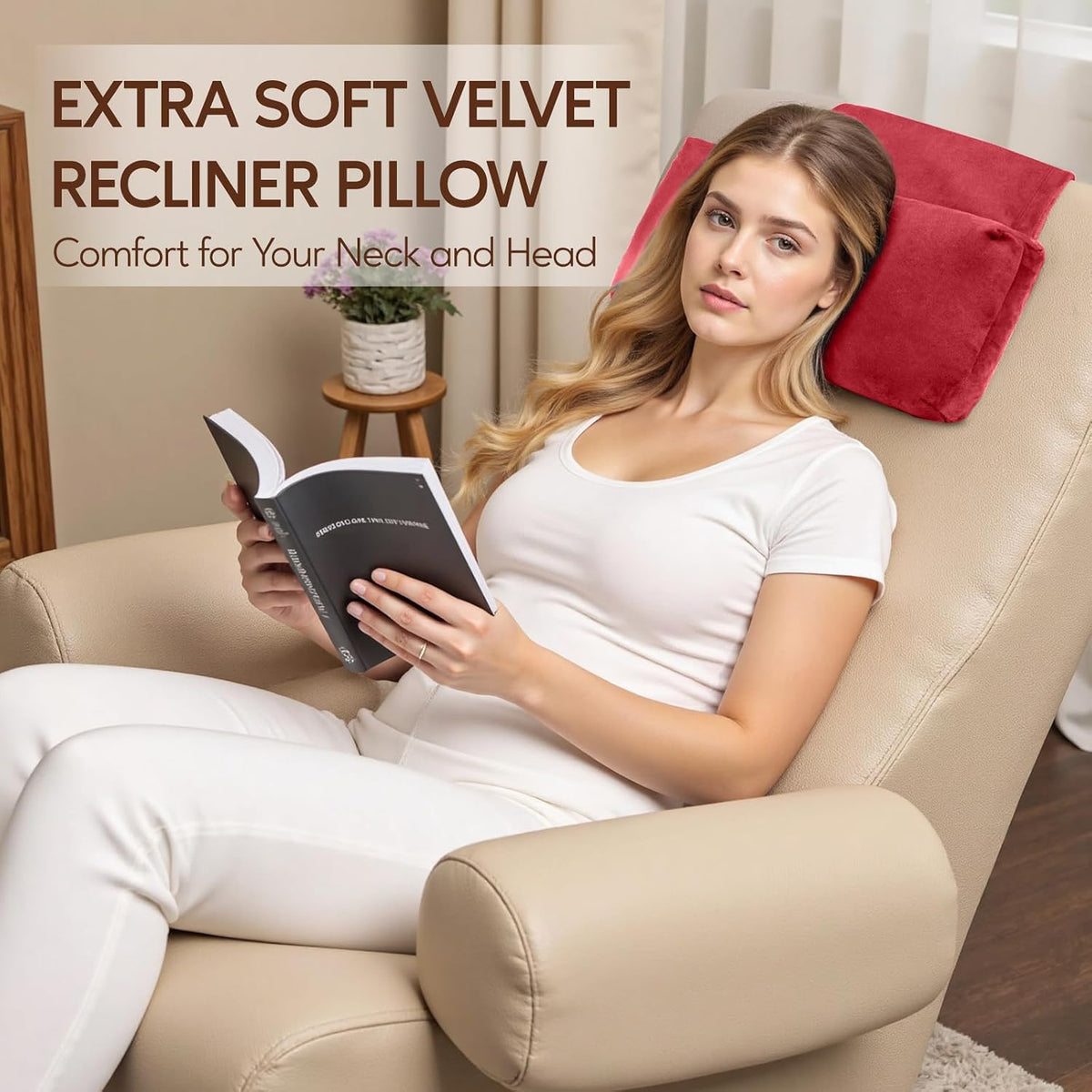Neck Pillow for Recliner Chair, Adjustable Recliner Pillow for Headrest