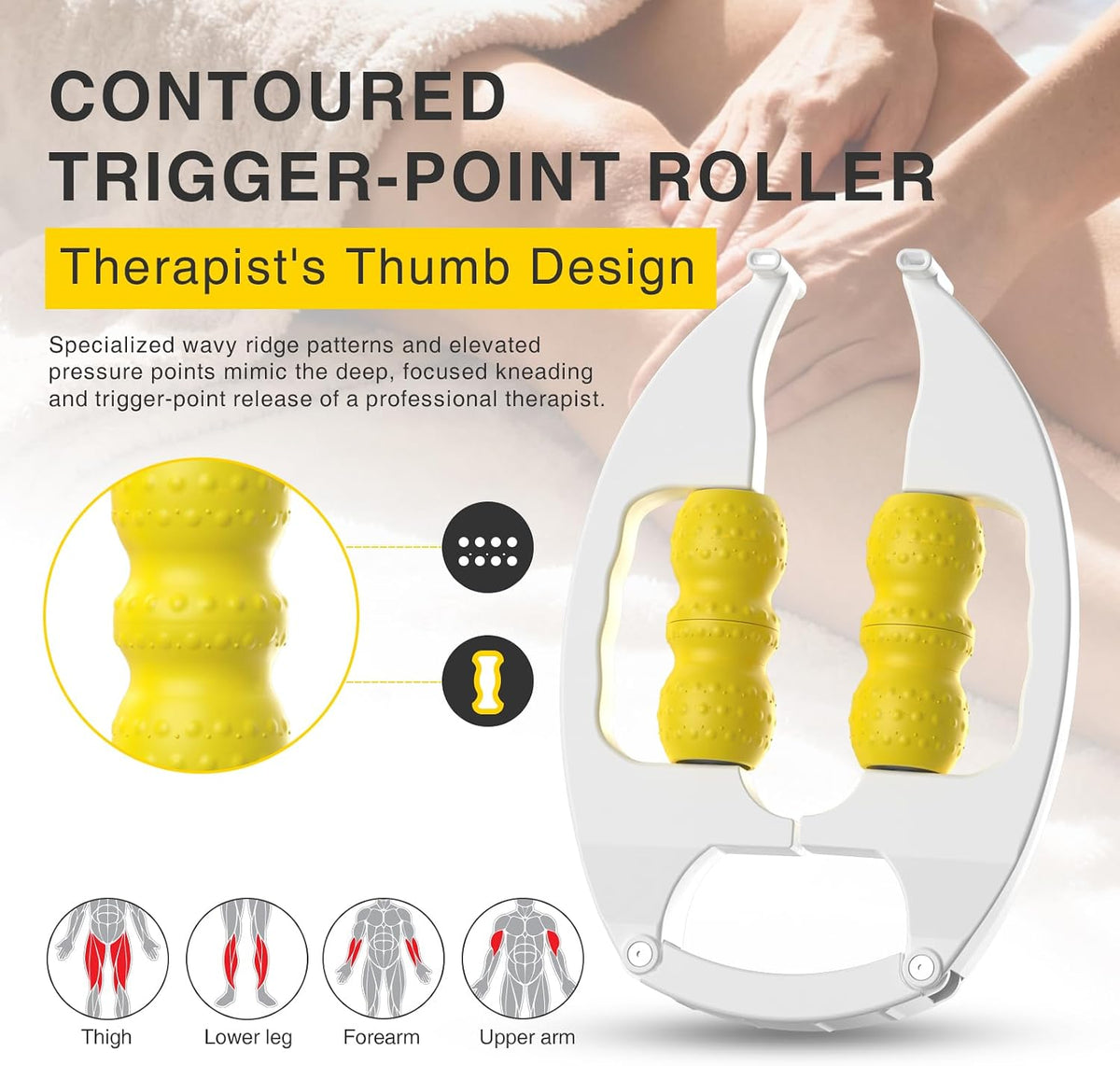 Arm Massager & Forearm Massager, Adjustable Muscle Roller for Tennis Elbow