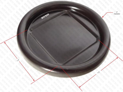 Tech Team #00933 3" Steel Furniture Caster Cups with Carpet Bottom, Heavy-Duty Floor Protectors for Hardwood, Tile, Vinyl & Carpet, Beds, Sofas & Tables, 8-Piece Set