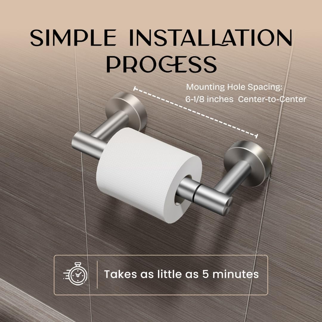 Day Moon™ - Toilet Paper Holder with Shelf - Modern Roll Holder for Bathroom - 1 Pack - Wall Mount - with Storage, Gold