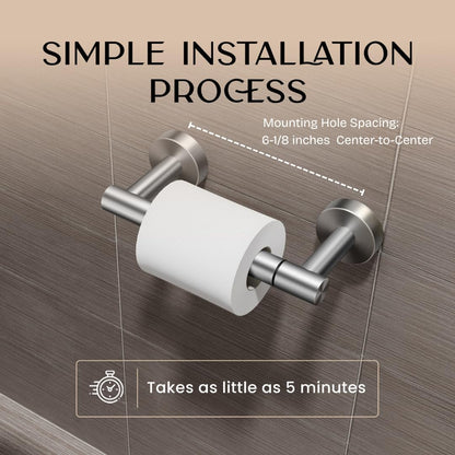 Day Moon™ - Toilet Paper Holder with Shelf - Modern Roll Holder for Bathroom - 1 Pack - Wall Mount - with Storage, Gold