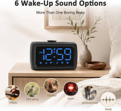Peakeep Super Loud Alarm Clock for Heavy Sleepers Adults Teens, Big Numbers