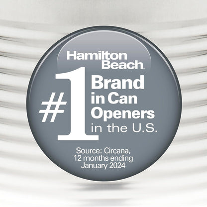 Hamilton Beach Walk 'n Cut Hands-Free Cordless Electric Can Opener | Automatic & Hand-Free | Rechargeable | Opens Any Size Can |Easy Clean Removable Blade | Black | 76501G