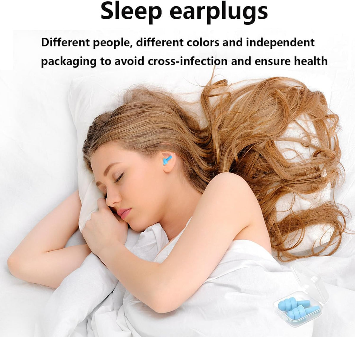 Earplugs for Sleeping Noise Cancelling, 8Pairs Reusable Ear Plugs
