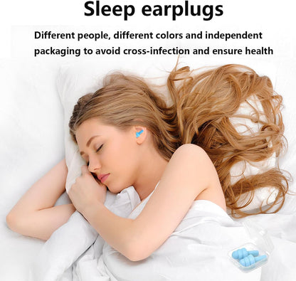 Earplugs for Sleeping Noise Cancelling, 8Pairs Reusable Ear Plugs