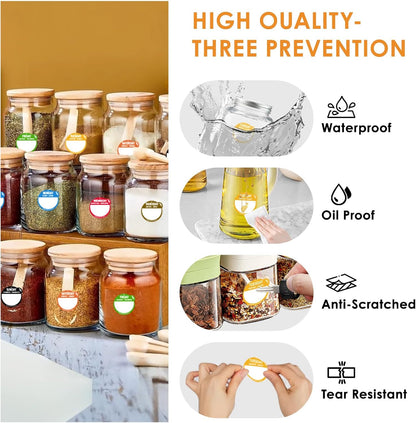 7000 Pcs 1 Inch Risepekt Removable Day Dots Food Labels (Monday-Sunday) | 【English Español Français】Easy to Peel Day of The Week Labels for Restaurant Kitchen Containers, Self Adhesive Date Stickers