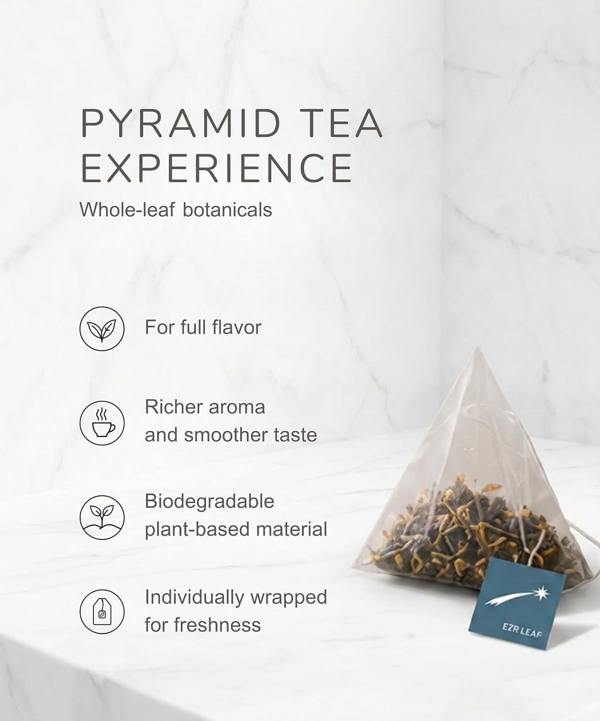 EZR LEAF Pura Herbal Tea Sampler - 22ct Caffeine-Free Tea Variety Gift Set