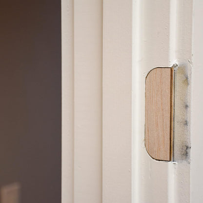 The Hinge Hider Original Door Hinge Filler Plates 3.5 inch Wood (8 Pieces)