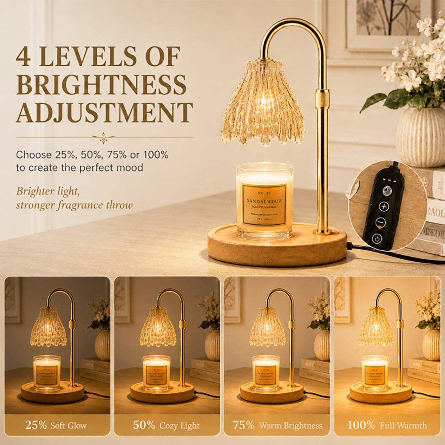 Modern Candle Warmer Lamp with Timer,Lamp Candle Warmer for Jar Candles