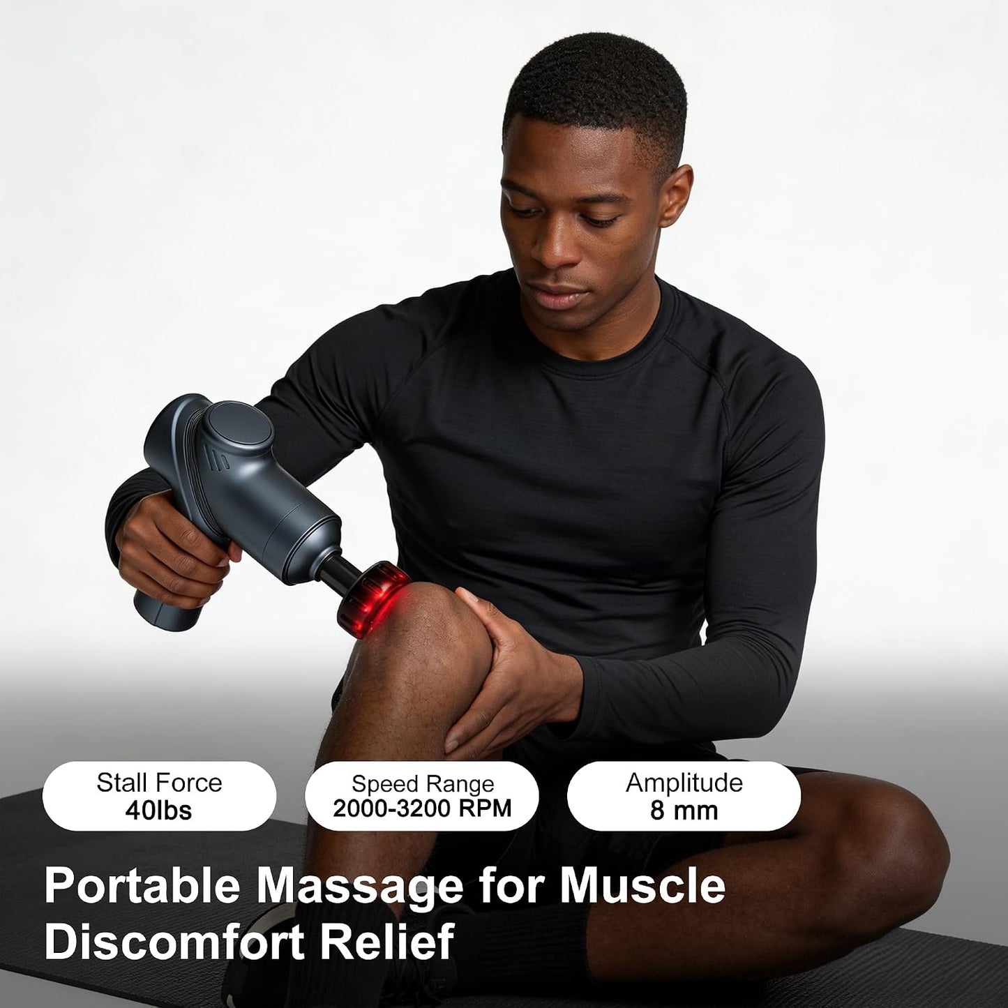 Massage Gun Deep Tissue, Silent Motor and Portable Massage Gun with 4 Interchangeable Heads for Deep Muscle Relief and Relaxation, Relax Gift