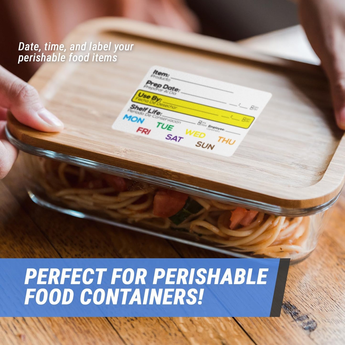 Shelf Life Food Rotation Labels, 2" x 3", 600 Count | Write On Meal Prep Date Labels, For Container Food Service, 2 Rolls of 300