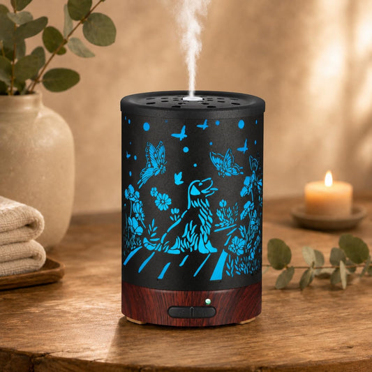 Tree Essential Oils Diffuser for Home 150ML Aromatherapy Diffuser | Birthday Gifts for Women mom,Metal Cool Mist Humidifier with 7 Colors Lights Waterless Auto Off Air Diffusers