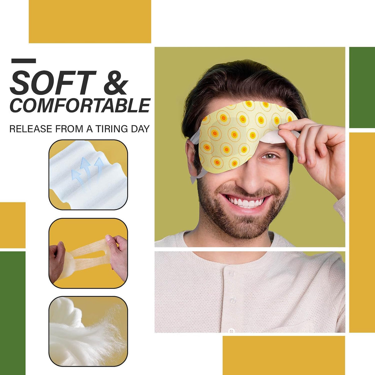 Steam Eye Mask,Warm Eye Compress for Dry Eyes Sleep Mask,Hot Auto Heated Eye Masks Relaxing Items for Women Moist Heat for Eyes Soothing Eye Fatigue,Disposable EyeMask for SPA Essentials