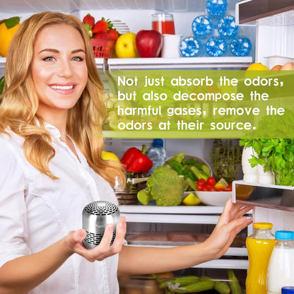 Purriko Refrigerator Deodorizer,Long-Lasting Fridge Odor Eliminator | Replaces Baking Soda and Activated Carbon, Reusable Fridge Deodorizer