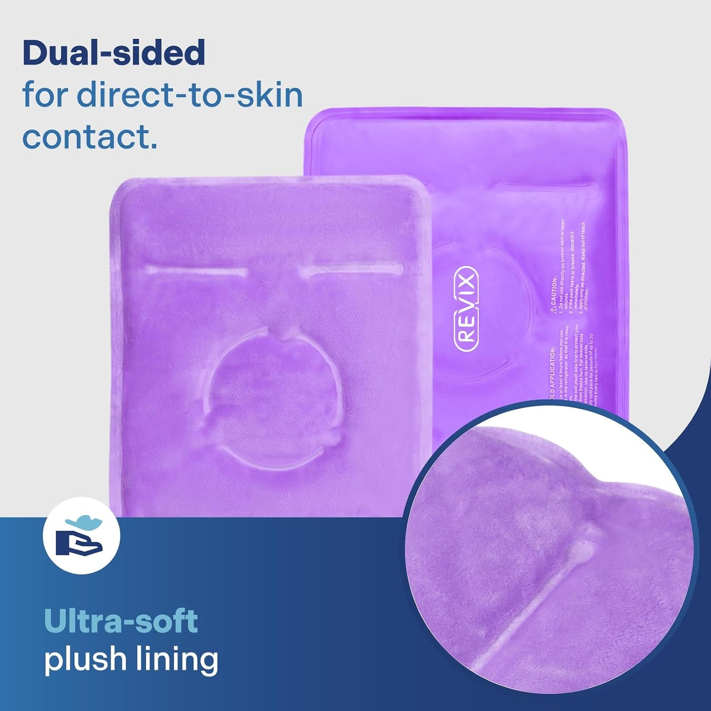 REVIX Ice Pack for Knee Pain Relief, Reusable Gel Ice Wrap for Leg Injuries, Swelling, Knee Replacement Surgery, Cold Compress Therapy for Arthritis, Meniscus Tear and ACL Blue