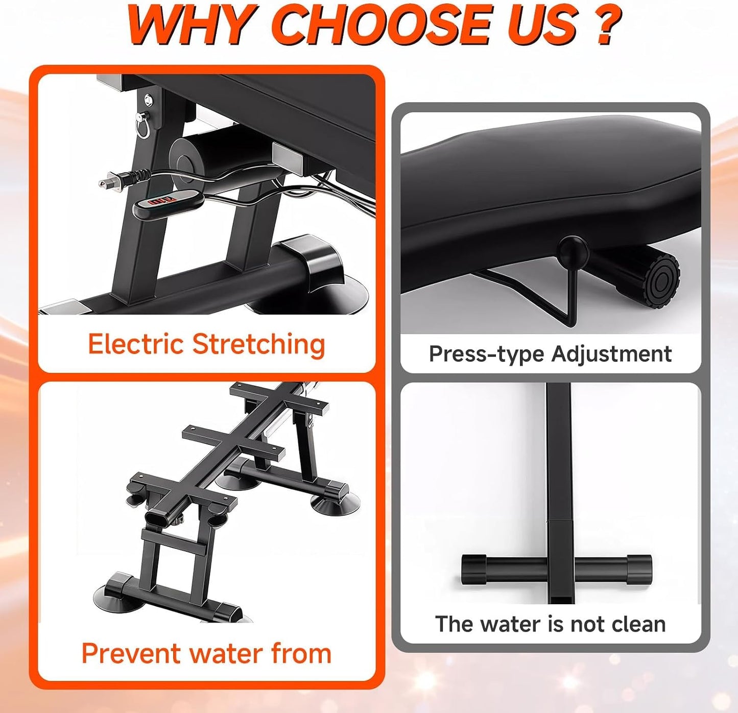 Fitness Full Body Traction Table, Massage Cervical Traction Bench & Lumbar Traction Bed, Home Stretch Decompression Machine for Tension Relief, Lumbar Stretching