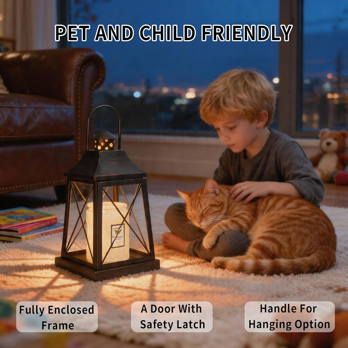 2026 New Candle Warmer Lamp with Timer,Compatible with 3 Wick Candles Jars,Vintage Candle Warmer Lantern Lamp,Dimmable Farmhouse Candle Lamp Warmer,Fully Enclosed and Hanging Up Designed