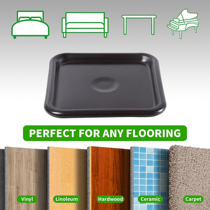 1 5/8" Round Carpet Bottom Furniture Caster Cups Furniture Coasters 24 Pack | Reusable Furniture Pads for Hardwood Floors, Carpet Sliders Floors Protectors to Tile or Laminate from Scratches, Brown/Gray