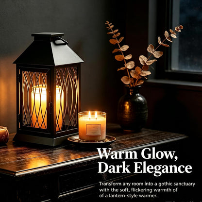Candle Warmer Lamp with Timer, Farmhouse Rustic Lantern