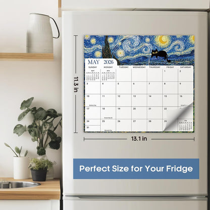 2026-2027 Magnetic Calendar for Refrigerator, Apr 2026-Dec 2027 | 21-Month Fridge Calendar 2026-2027 for Home Planning, Scheduling and Easy Organization, Greenery