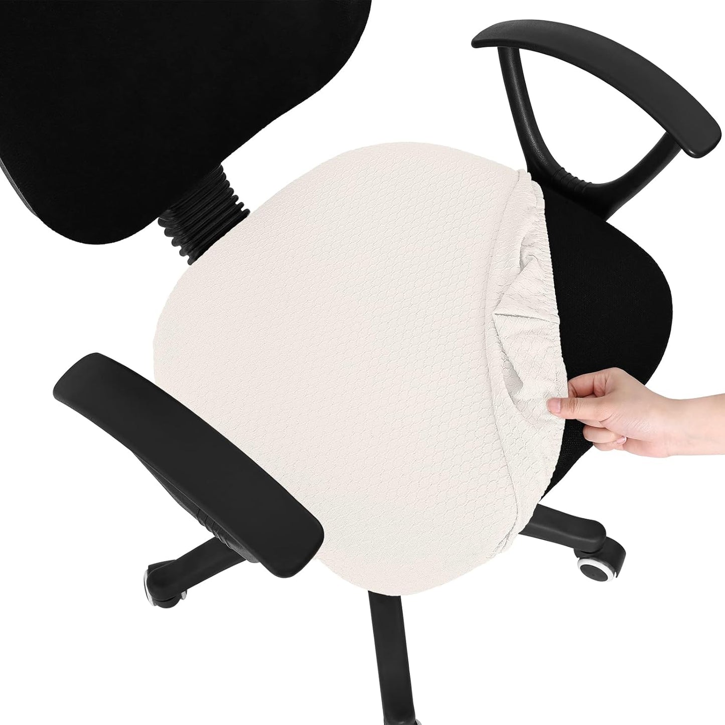 Smiry Office Computer Chair Armrest Covers, 2PCs Anti-dust Arm Rest Pad | Removable Washable Desk Chair Arm Pad Covers, Grey