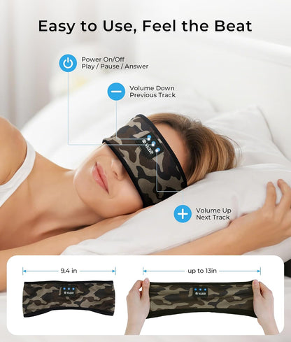 LOVE EYE Sleep Sport Headphones Wireless Bluetooth 5.4 Headband Headphone