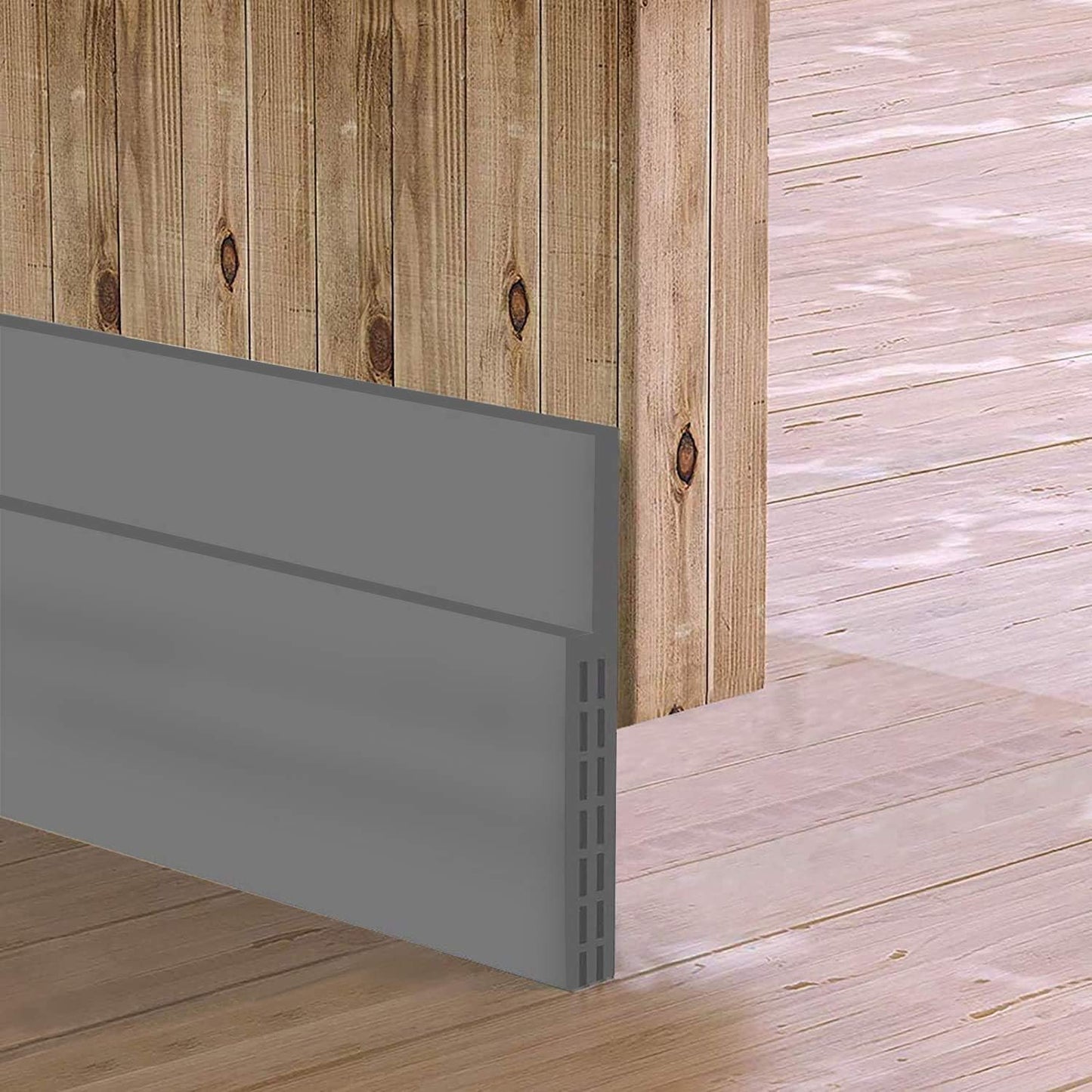 Huge Gap Door Draft Stopper,3.4" W x 39" L Widened Rubber Door Sweep, Black | Designed for Large Gaps - Self-Adhesive Weather Seal Blocks Drafts, Dust, Noise & Bugs, Works on Interior & Exterior Doors