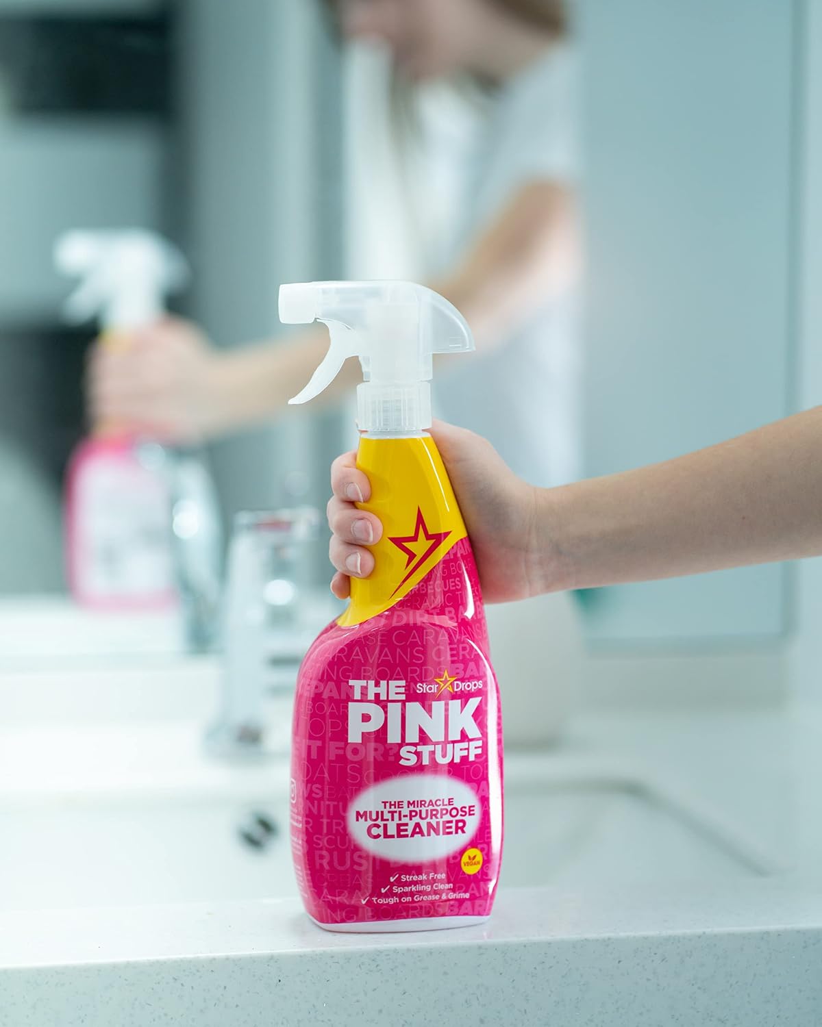 The Pink Stuff Miracle Multi-Purpose Cleaner Spray, 30 fl oz | Now 20% More, All-Purpose Cleaning Solution, For Kitchens, Bathrooms, Floors & More, Cuts Through Grease & Grime, Powerful