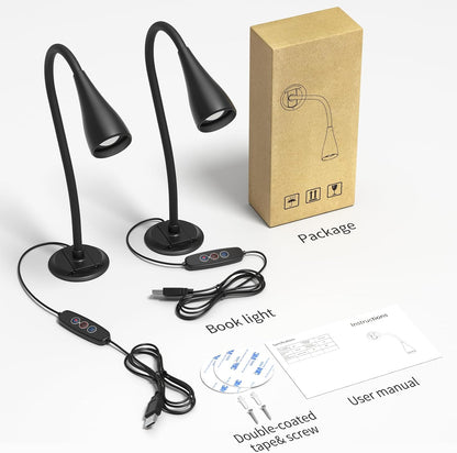 LED Neck Reading Light, Bendable Rechargeable Book Light 110-hr Lasting