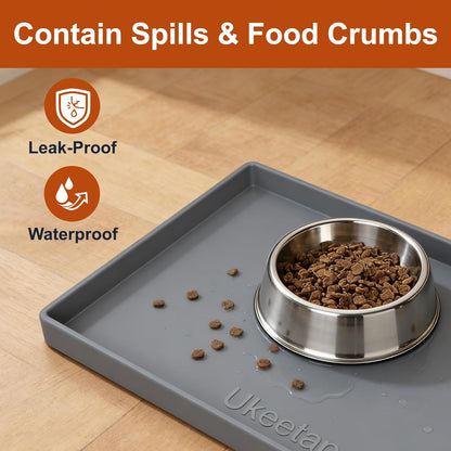 34" x 22" Extra Thick Silicone Mat Waterproof with Raised Edge, | Under Sink Mat for Kitchen & Bathroom, Kitchen Cabinet Liner, Multi-Purpose for Storage & Protection