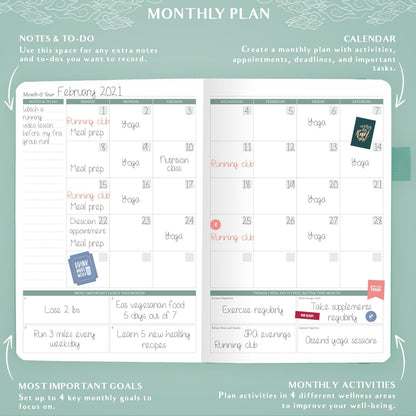 Legend Food Journal, Weight Loss & Meal Tracking Diary 5.8x8.3 Hot Pink