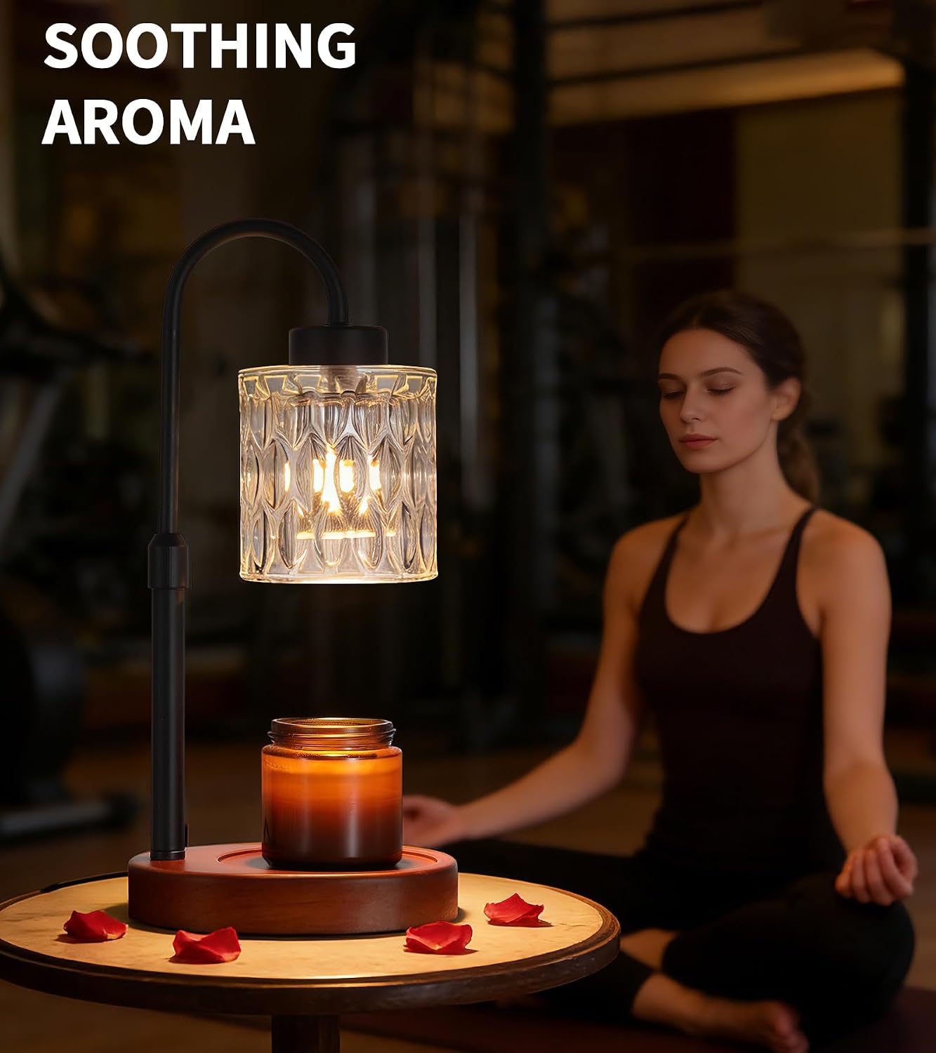 Candle Warmer Lamp with Timer and Dimmer,Electric Gold Light Gifts for Women Melt Wax Warmer Lamp with 2 Bulbs for Candle Jars House Warming New Home Decor Bedroom