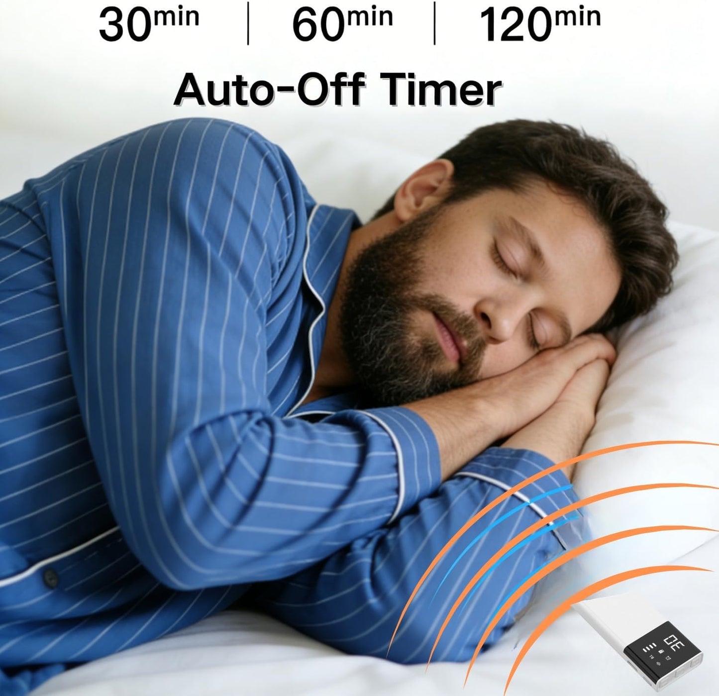 Under Pillow Speaker for Sleeping with Bone Conduction Tech, 36 Built-in White Noises, Auto Off Timer, Bedside Sleep Speaker, Bluetooth & TF Card Support, Portable Sleep Speaker for Home & Travel