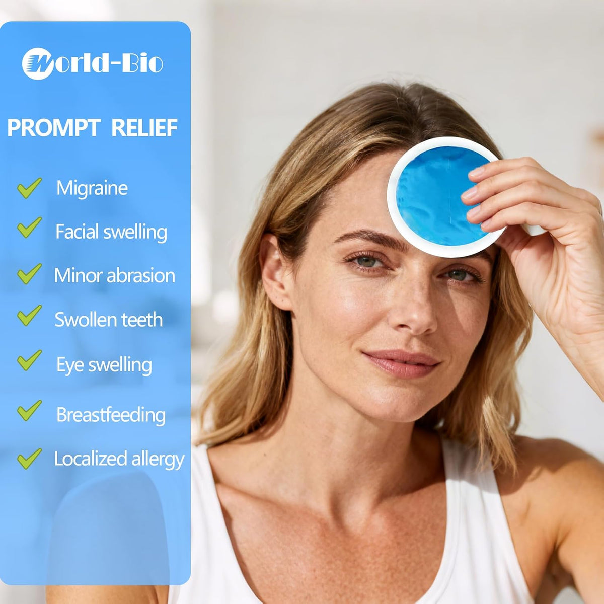 Small Round Ice Packs for Face (5 Pack) - Reusable Hot Cold Compress with Soft Fabric Sleeve, Stays Flexible When Frozen for Wisdom Teeth, Eye Surgery, Migraine, Facial Swelling & Dental Recovery