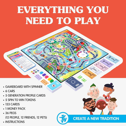Ageless Games Taboo Charades - Classic Word Guessing & Charades Game for Older Adults - Big Easy to Read Cards for Low Vision - 80 Customizable Word Guess Cards - Fun Family Card Game for Ages 13-103