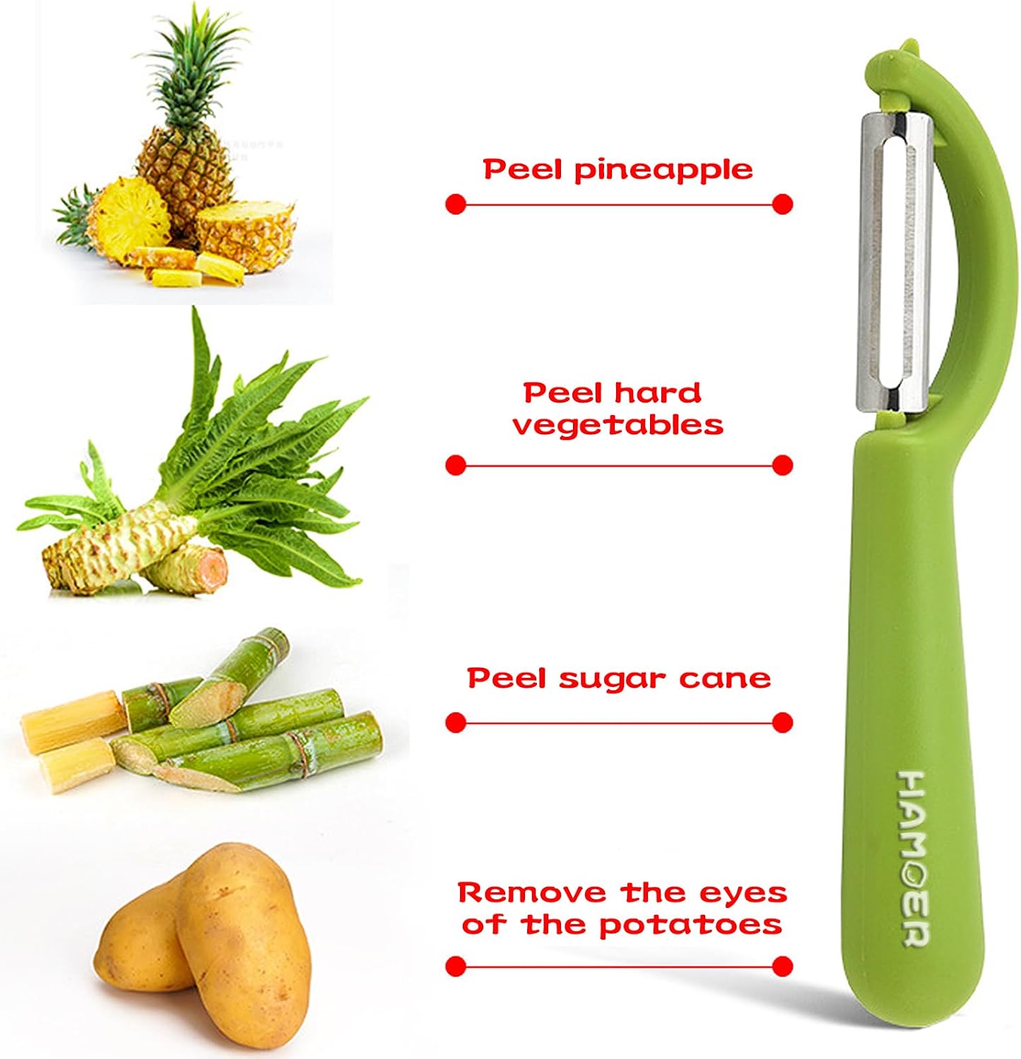 2Pack Swivel & Julienne Peeler Set Ergonomic Black Grip,420 SS Blade | Modern minimalist handle,Simple structure,Multifunctional,Cartorya peeler,Blade guard