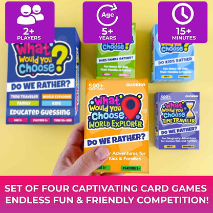 Travel Card Game for Teens, Kids, Adults - Party Games for Family Nights
