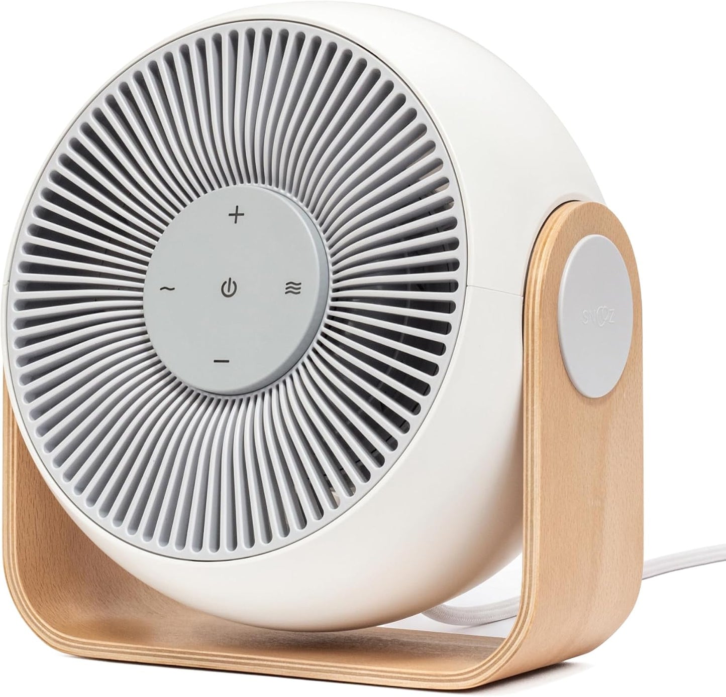 SNOOZ Breez 2 Smart Cooling Fan for Bedroom & White Noise Machine, Powerful | 2-in-1 Fan + White Noise Machine, 380 CFM, 10 Fan Speeds, 10 Sound Levels, App Remote, Timer, Scheduler, Auto Temp, Wood Base