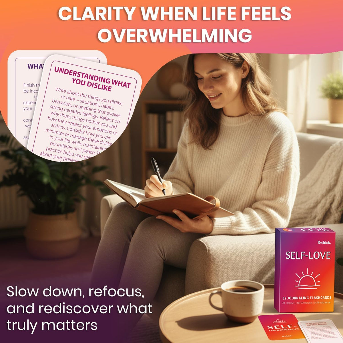 Meditation Cards for Anxiety Relief - Daily Affirmation Cards for Women