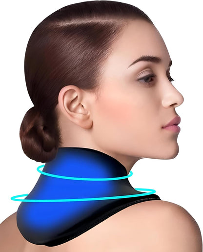 Heated Neck Wrap for Pain Relief – Microwavable Neck Heating Pad for Cervical Pain, Hot & Cold Therapy Neck Pillow, Microwave Heat Pack for Sore Muscles & Stiff Neck