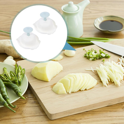 Artibetter 2pcs Blue Plastic Finger Protectors Hand Guards for Kitchen Vegetable Grater Safety Slicing Tool Food Finger Guard for Mandolin Cutter Use